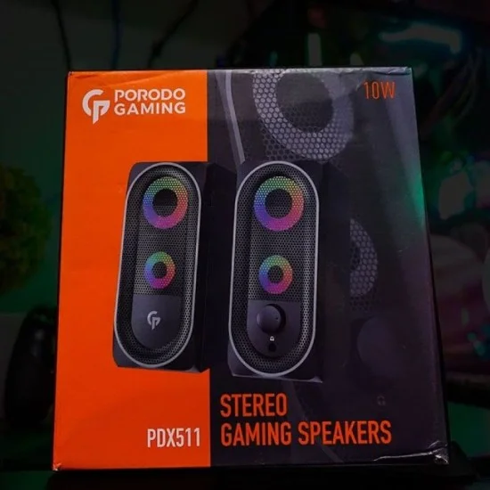 Porodo Gaming Stereo Speakers Bluetooth - Black